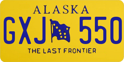 AK license plate GXJ550