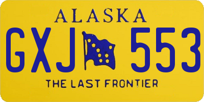 AK license plate GXJ553