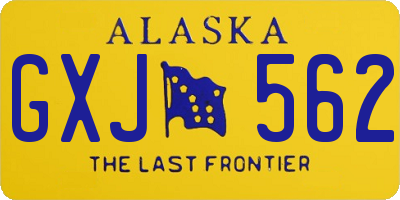 AK license plate GXJ562