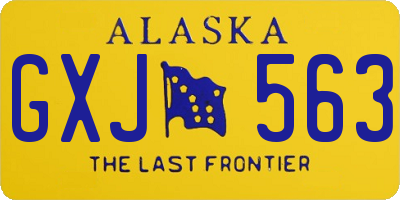 AK license plate GXJ563