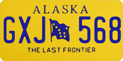 AK license plate GXJ568