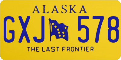 AK license plate GXJ578