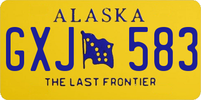 AK license plate GXJ583