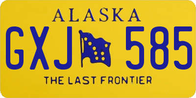 AK license plate GXJ585