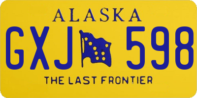 AK license plate GXJ598