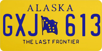 AK license plate GXJ613