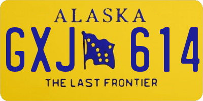 AK license plate GXJ614