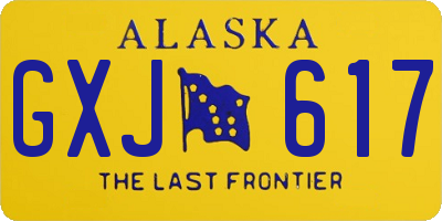 AK license plate GXJ617
