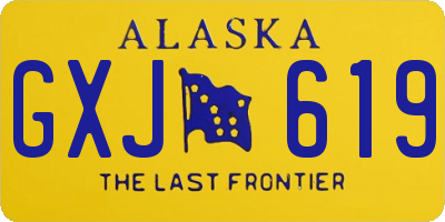 AK license plate GXJ619