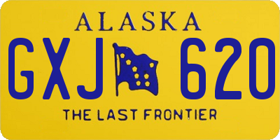 AK license plate GXJ620