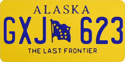 AK license plate GXJ623