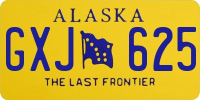 AK license plate GXJ625