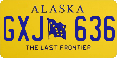 AK license plate GXJ636
