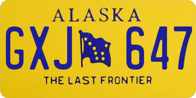 AK license plate GXJ647