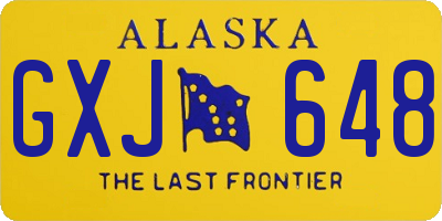 AK license plate GXJ648
