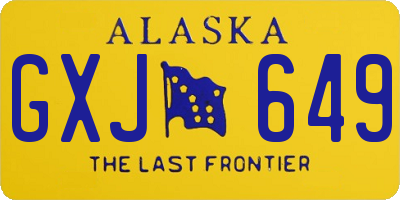 AK license plate GXJ649