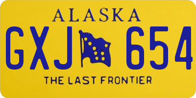 AK license plate GXJ654