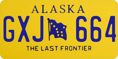 AK license plate GXJ664