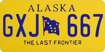 AK license plate GXJ667