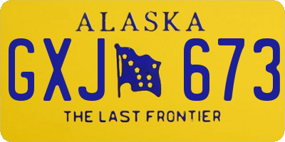 AK license plate GXJ673
