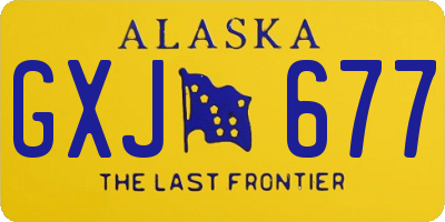AK license plate GXJ677