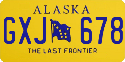 AK license plate GXJ678