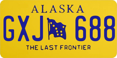 AK license plate GXJ688