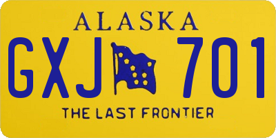 AK license plate GXJ701