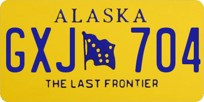 AK license plate GXJ704