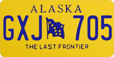 AK license plate GXJ705