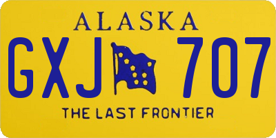 AK license plate GXJ707