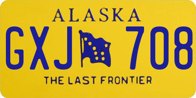 AK license plate GXJ708