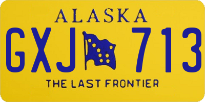 AK license plate GXJ713