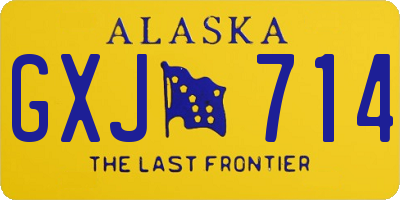 AK license plate GXJ714