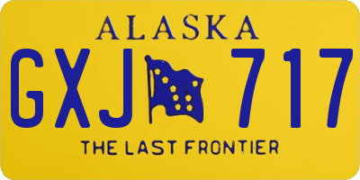 AK license plate GXJ717