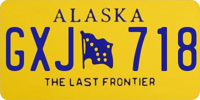 AK license plate GXJ718