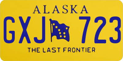 AK license plate GXJ723