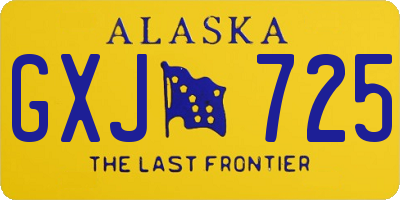 AK license plate GXJ725