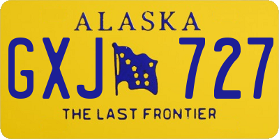 AK license plate GXJ727