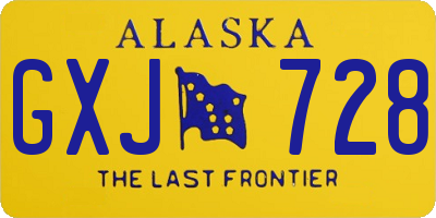 AK license plate GXJ728