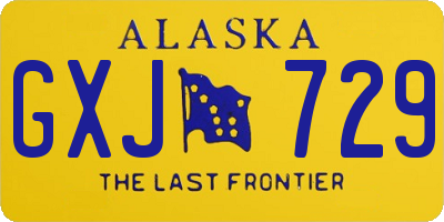 AK license plate GXJ729