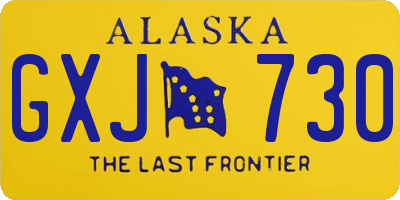 AK license plate GXJ730