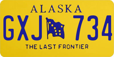 AK license plate GXJ734