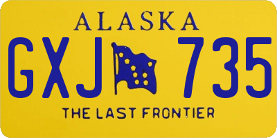 AK license plate GXJ735