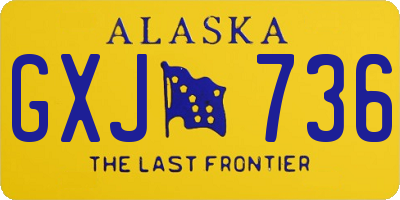 AK license plate GXJ736