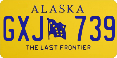 AK license plate GXJ739