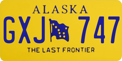 AK license plate GXJ747