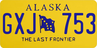 AK license plate GXJ753