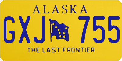 AK license plate GXJ755