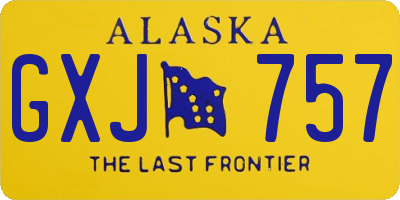 AK license plate GXJ757